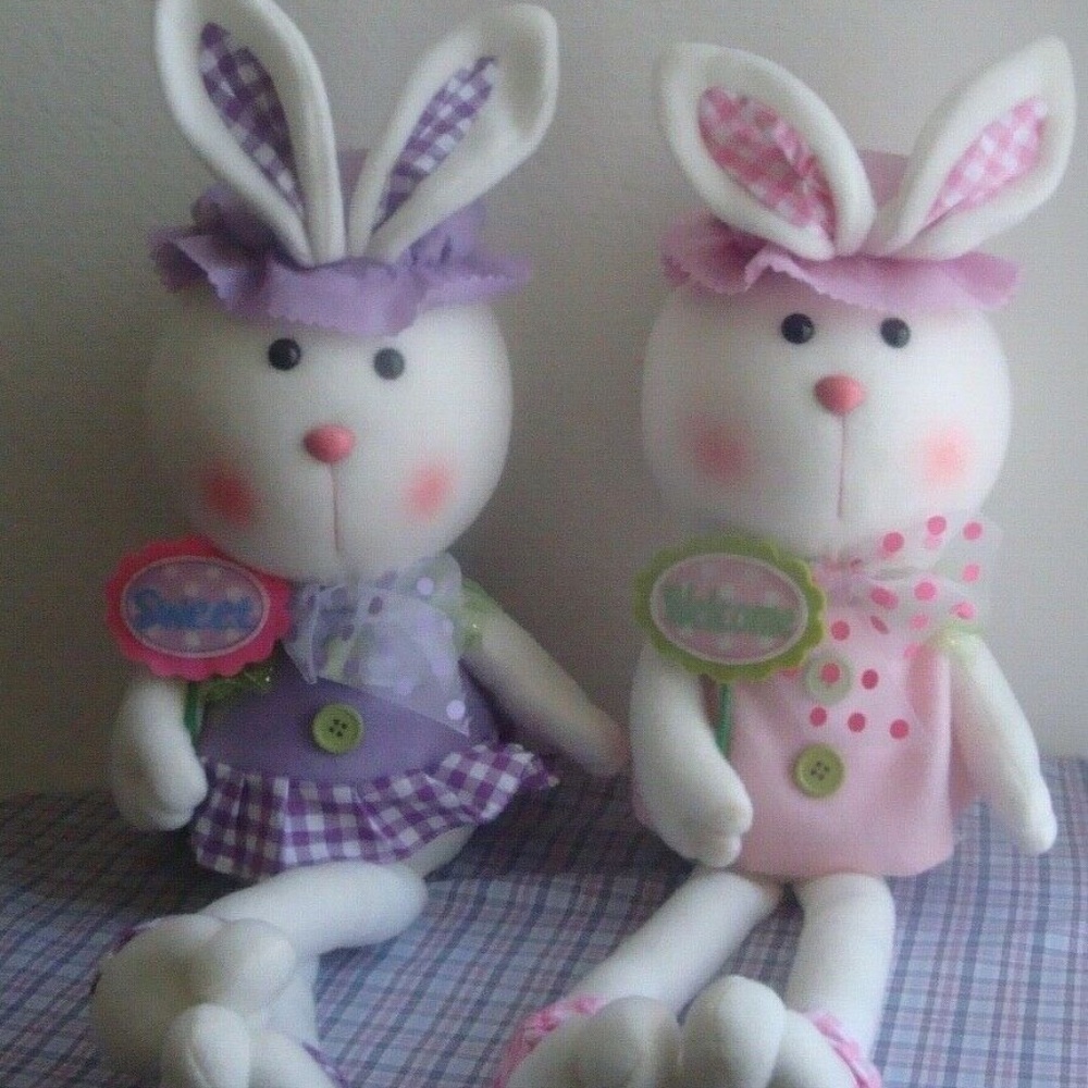 Welcome / Sweet  Bunny Rabbit Sitter Doll Decoration CHOICE New